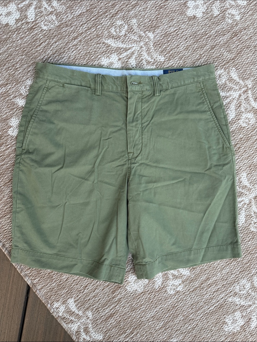Polo by Ralph Lauren Olive Flat-Front Men’s Shorts